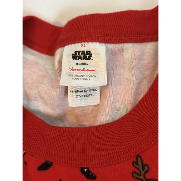 Star Wars Hanna Andersson Pajama Set Adult XXL Red Holiday Organic Cotton - Picture 5 of 6